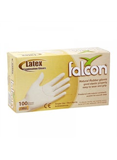 Buy 100-Piece Disposable Gloves Set White standard in UAE