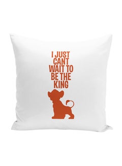 اشتري Cant Wait To Be King Simba Throw Pillow With Stuffing أبيض/برتقالي 16x16 بوصة في الامارات