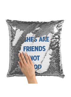 Buy Fish Friendly Sequin Throw Pillow With Stuffing Multicolour 16x16inch in Saudi Arabia