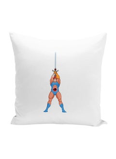 Buy Action Lion-O Thunder Cat Decorative Throw Pillow White 16 x 16inch in UAE