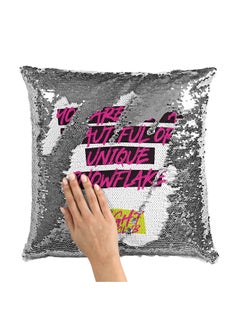 Buy Fight Quote Pink Retro Fight Club Quote Sequin Throw Pillow With Stuffing Multicolour 16x16inch in Saudi Arabia