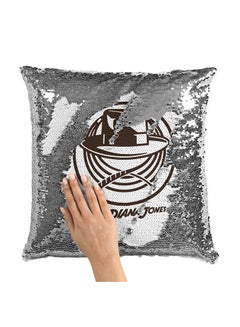 Buy Minimal Movie Poster Sequin Throw Pillow With Stuffing Multicolour 16x16inch in Saudi Arabia