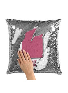 Buy Classic Movie Decorative Pillow Fight Club Sequin Throw Pillow With Stuffing Multicolour 16x16inch in Saudi Arabia