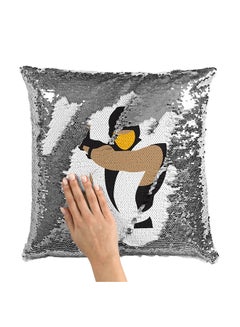 Buy Scorpion Mortal Kombat Sequin Throw Pillow With Stuffing Multicolour 16x16inch in UAE