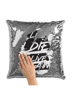 Buy Quote Movie Madmax Sequin Throw Pillow With Stuffing Multicolour 16x16inch in Saudi Arabia