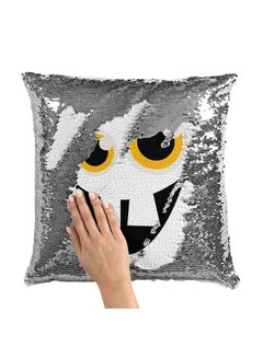 Buy Monsters Sequin Throw Pillow With Stuffing Multicolour 16x16inch in Saudi Arabia