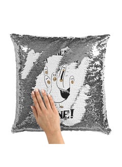 Buy White Finding Nemo Sequin Throw Pillow With Stuffing Multicolour 16x16inch in Saudi Arabia