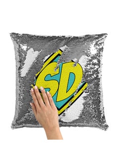 Buy Scooby Doo Logo Sequin Throw Pillow With Stuffing Multicolour 16x16inch in Saudi Arabia