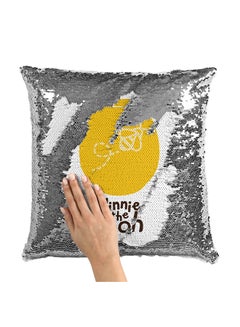 Buy Winnie The Pooh Sequin Throw Pillow With Stuffing Multicolour 16x16inch in Saudi Arabia