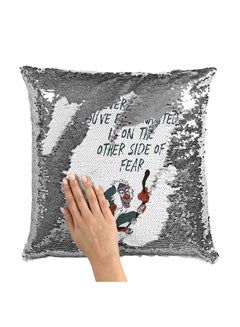 Buy The Lion King Monkey Sequin Throw Pillow With Stuffing Multicolour 16x16inch in UAE