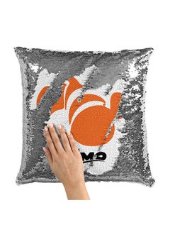 Buy Orange Nemo Minimal Sequin Throw Pillow With Stuffing Multicolour 16x16inch in Saudi Arabia