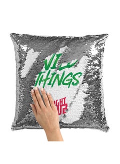 اشتري Movie Quote Fight Club Wild Things Fight Club Sequin Throw Pillow With Stuffing بوليستر متعدد الألوان 16x16 بوصة في الامارات