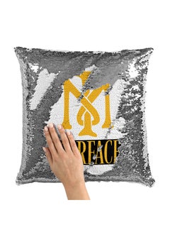 Buy Tony Montana Management Sequin Throw Pillow With Stuffing polyester Multicolour 16x16inch in UAE