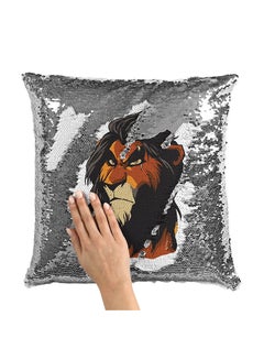 Buy Mufasa Evil Sequin Throw Pillow With Stuffing polyester Multicolour 16x16inch in UAE