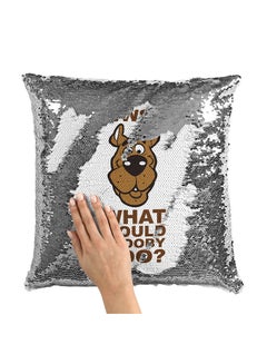 Buy What Would Scooby Do Sequin Throw Pillow With Stuffing Multicolour 16x16inch in Saudi Arabia