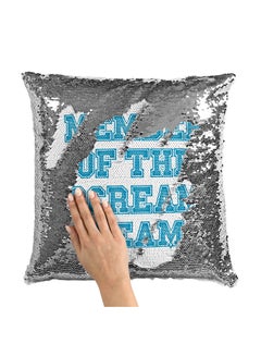 Buy Scream Quote Monsters University Sequin Throw Pillow With Stuffing Multicolour 16x16inch in Saudi Arabia