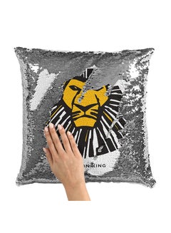 Buy The Lion King Classic Sequin Throw Pillow With Stuffing Multicolour 16x16inch in Saudi Arabia