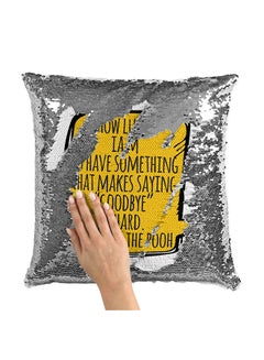 Buy Winnie The Pooh Sequin Throw Pillow With Stuffing polyester Multicolour 16x16inch in Saudi Arabia