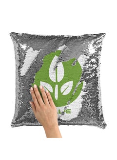 Buy Wall E Flower Sequin Throw Pillow With Stuffing Multicolour 16x16inch in UAE