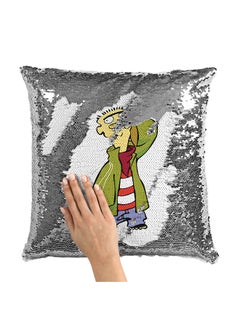 Buy Ed Edd And Eddie Sequin Throw Pillow With Stuffing Multicolour 16x16inch in Saudi Arabia