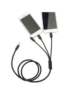 Buy 3-In-1 USB Charging Cable Black in UAE