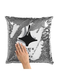 Buy Quote From Inception Sequin Throw Pillow With Stuffing Multicolour 16x16inch in UAE