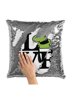 Buy Love Goofy Sequin Throw Pillow With Stuffing Multicolour 16x16inch in Saudi Arabia