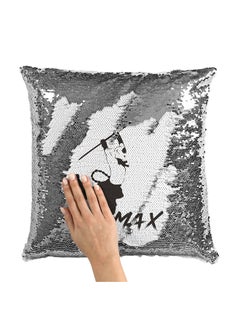 اشتري Best Scene Movie Madmax Sequin Throw Pillow With Stuffing رمادي / أبيض 16x16 بوصة في الامارات