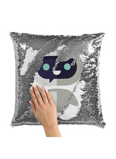 Buy Wall E Sequin Throw Pillow With Stuffing Multicolour 16x16inch in UAE