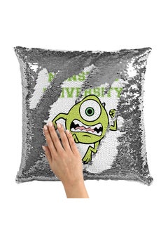 Buy Running Mike Monsters Inc Sequin Throw Pillow With Stuffing Multicolour 16x16inch in Saudi Arabia