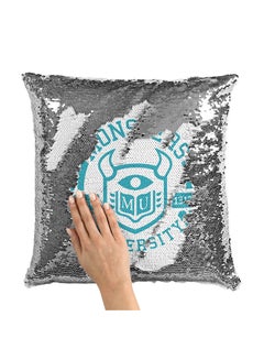 Buy Monster University Logo Sequin Throw Pillow With Stuffing Multicolour 16x16inch in Saudi Arabia