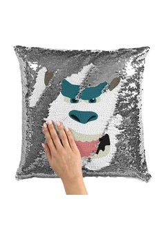 Buy Sully Face Sequin Throw Pillow With Stuffing Multicolour 16x16inch in Saudi Arabia