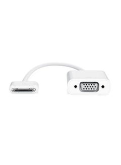 Buy Dock Connector To VGA Converter For Apple iPad 4/iPhone 4/4S White in Saudi Arabia