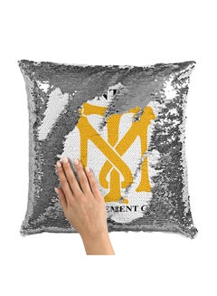 Buy Montana Management Sequin Throw Pillow With Stuffing Multicolour 16x16inch in UAE