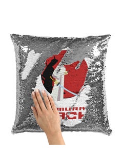 Buy Samurai Jack Logo Type Sequin Throw Pillow With Stuffing Multicolour 16x16inch in Saudi Arabia