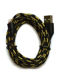 Buy USB Data Sync Charging Cable For Apple iPod/iPhone 5/5c/6/6 Plus Black/Yellow in UAE