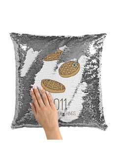 اشتري 11 Eleven Pie Waffle Stranger Things Sequin Throw Pillow With Stuffing متعدد الألوان 16x16 بوصة في الامارات