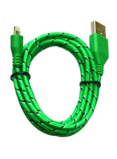 Buy USB Charging Data Cable For Apple iPod/iPhone 5/5C/6/6 Plus 1meter Green/Black in UAE