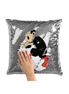 Buy Gargamel Cute Sequin Throw Pillow With Stuffing Multicolour 16x16inch in Saudi Arabia
