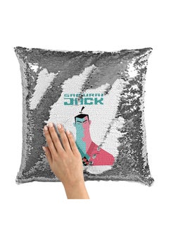 Buy Minimal Light Color Sequin Throw Pillow With Stuffing Multicolour 16x16inch in Saudi Arabia