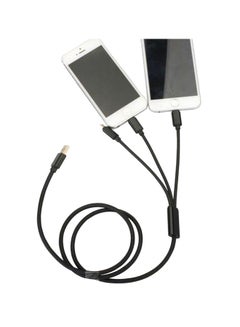 Buy 3-In-1 Micro USB Charging Cable Black in UAE