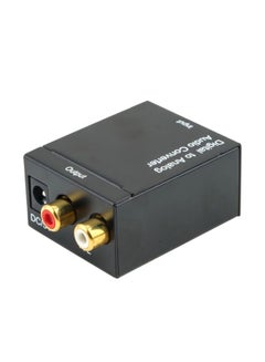 Buy Digital Coaxial Toslink Signal To Analog Audio Video Converter Black in Egypt