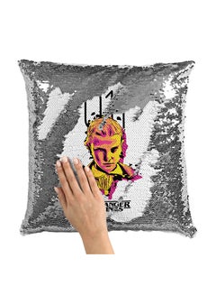 Buy Be Eleven Stranger Things Sequin Throw Pillow With Stuffing Multicolour 16x16inch in Saudi Arabia