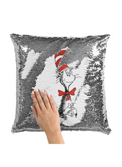 Buy Classic Book Sequin Throw Pillow With Stuffing Multicolour 16x16inch in Saudi Arabia