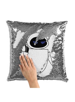 Buy Gobal Warming Wall E Sequin Throw Pillow With Stuffing Multicolour 16x16inch in Saudi Arabia