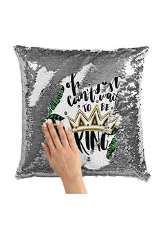 Buy The Lion King Sequin Throw Pillow With Stuffing Multicolour 16x16inch in UAE