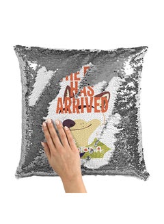 Buy Zootopia Quote Sequin Throw Pillow With Stuffing Multicolour 16x16inch in UAE