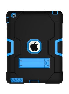 Buy Heavy Duty Case Cover For Apple iPad 2/3/4 Black/Blue in UAE