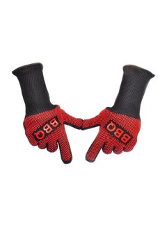 Buy Microwave Rubber Gloves Red/Black in UAE