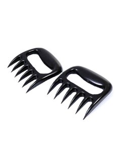 Buy 2-Piece Plastic Meat Forks Black in UAE